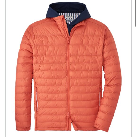 Peter Millar All Course Quilted Puffer Jacket in Burning Sunset Size Large NWT - Picture 5 of 12
